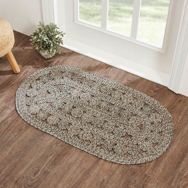Celeste Blended Pebble Indoor/Outdoor Oval Braided Rug 27